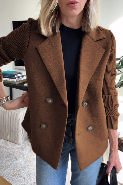 Manteau blazer longline décontracté
