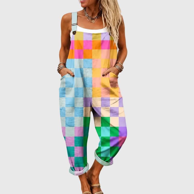Combinaison douce patchwork multicolore