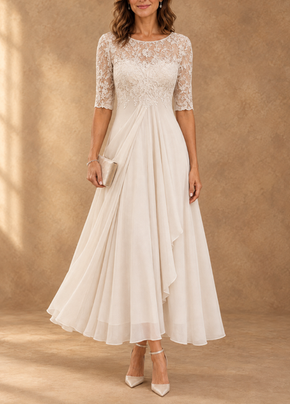 Abella | Robe en dentelle et mousseline