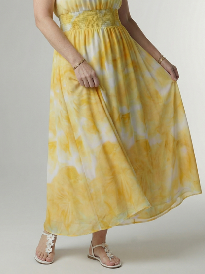 Robe Midi Froncée à Col Halter SYLIN