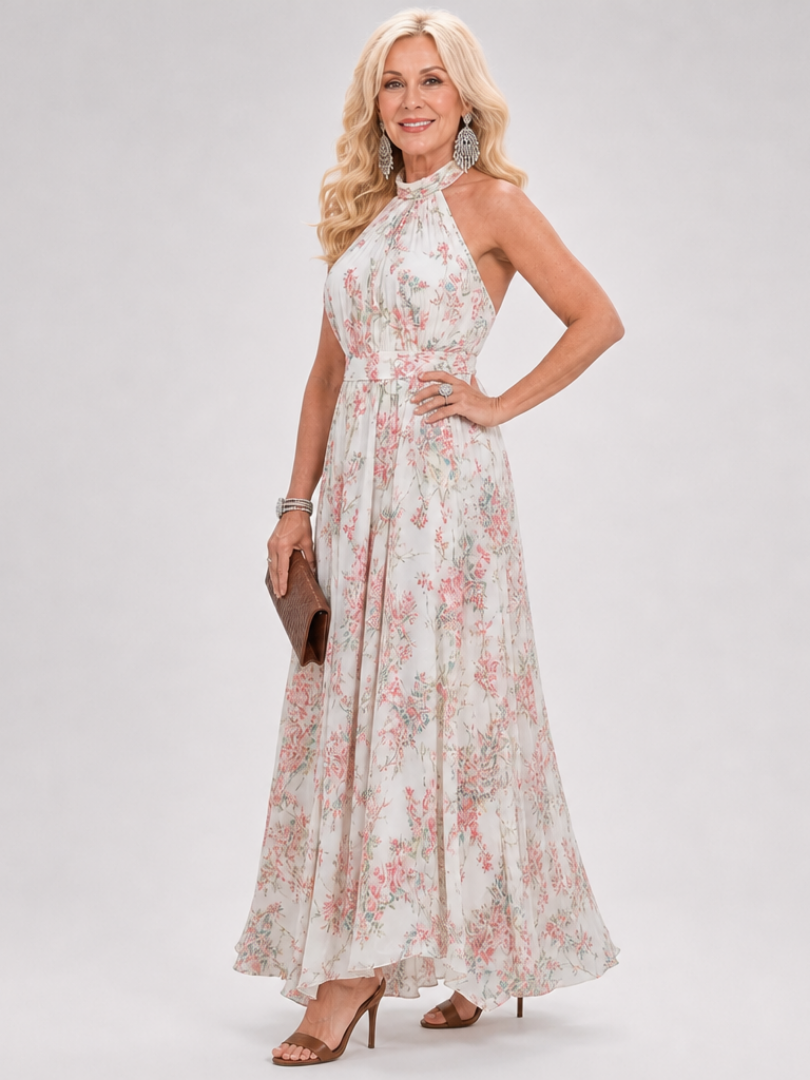 Robe Midi à Jupe Fluide et Imprimé Floral GUINEVERE