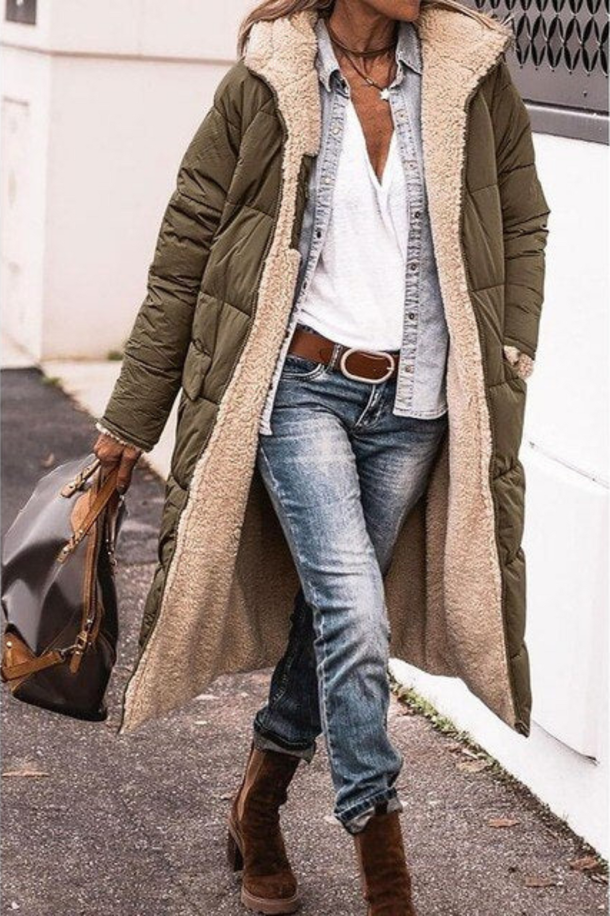 Manteau long réversible