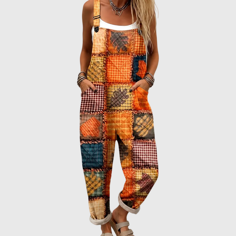 Combinaison patchwork rustique