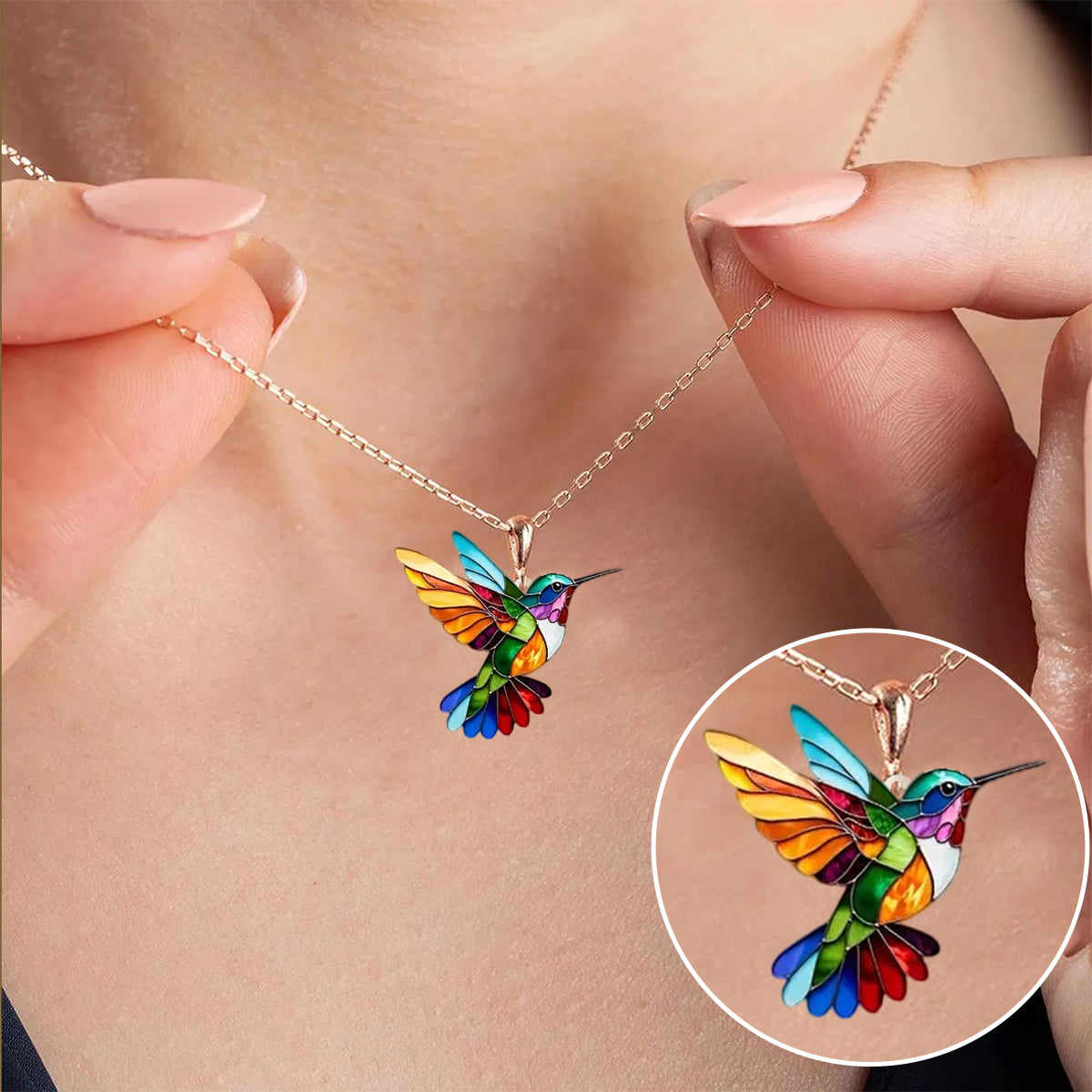 COLIBRI | Collier multicolore éclat de colibri