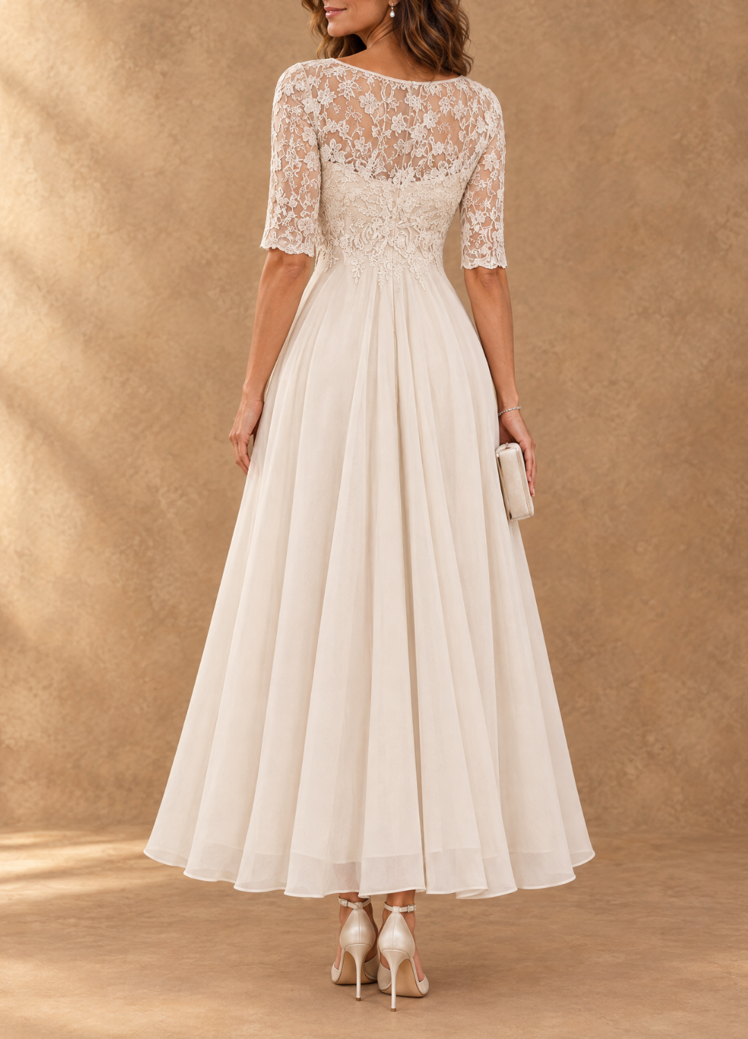 Abella | Robe en dentelle et mousseline