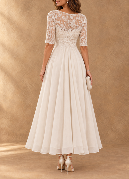 Abella | Robe en dentelle et mousseline