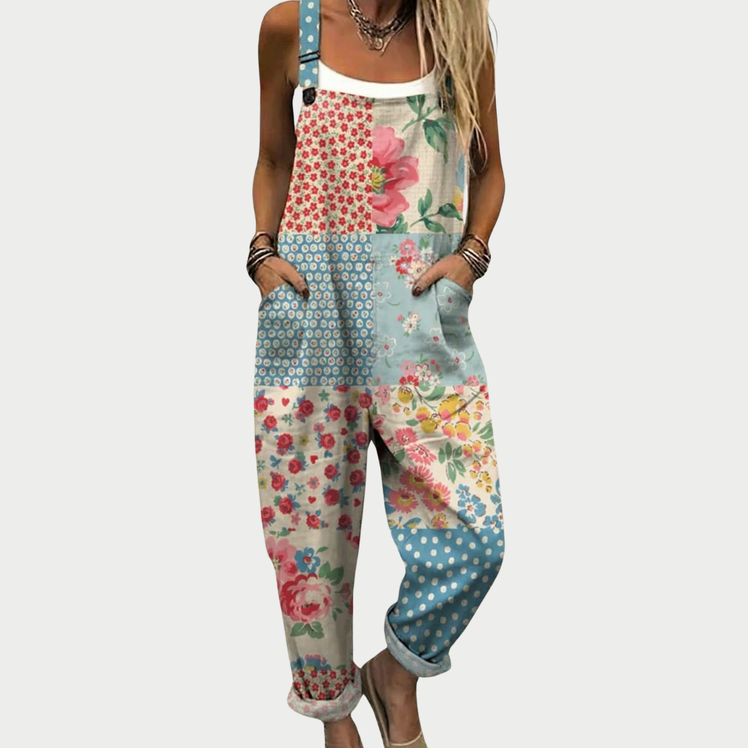 Combinaison motif artistique multicolore