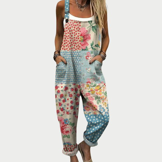 Combinaison motif artistique multicolore