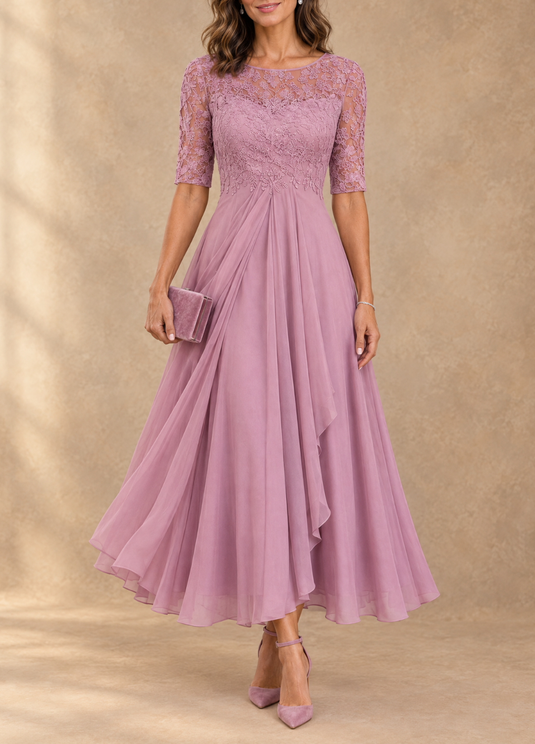Abella | Robe en dentelle et mousseline