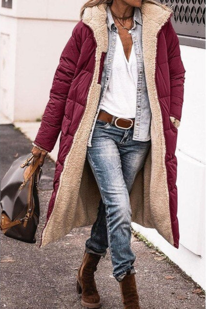 Manteau long réversible