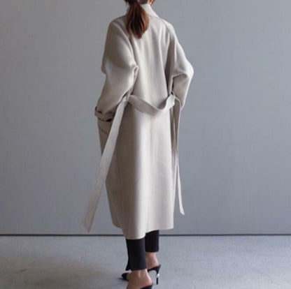 Trench-coat classique croisé ceinturé