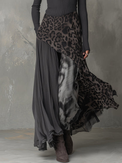 Martina | Robe longue de style bohème à imprimé léopard • S1