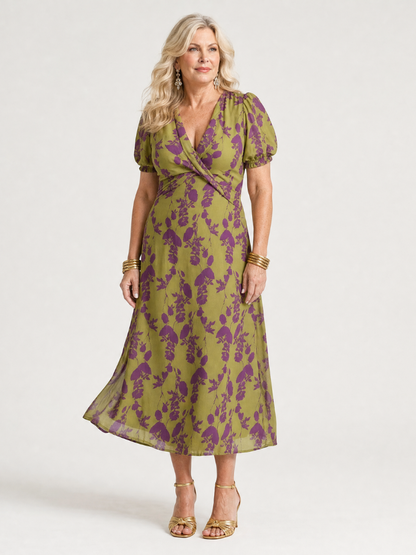Robe Midi Décontractée Florale VIREL