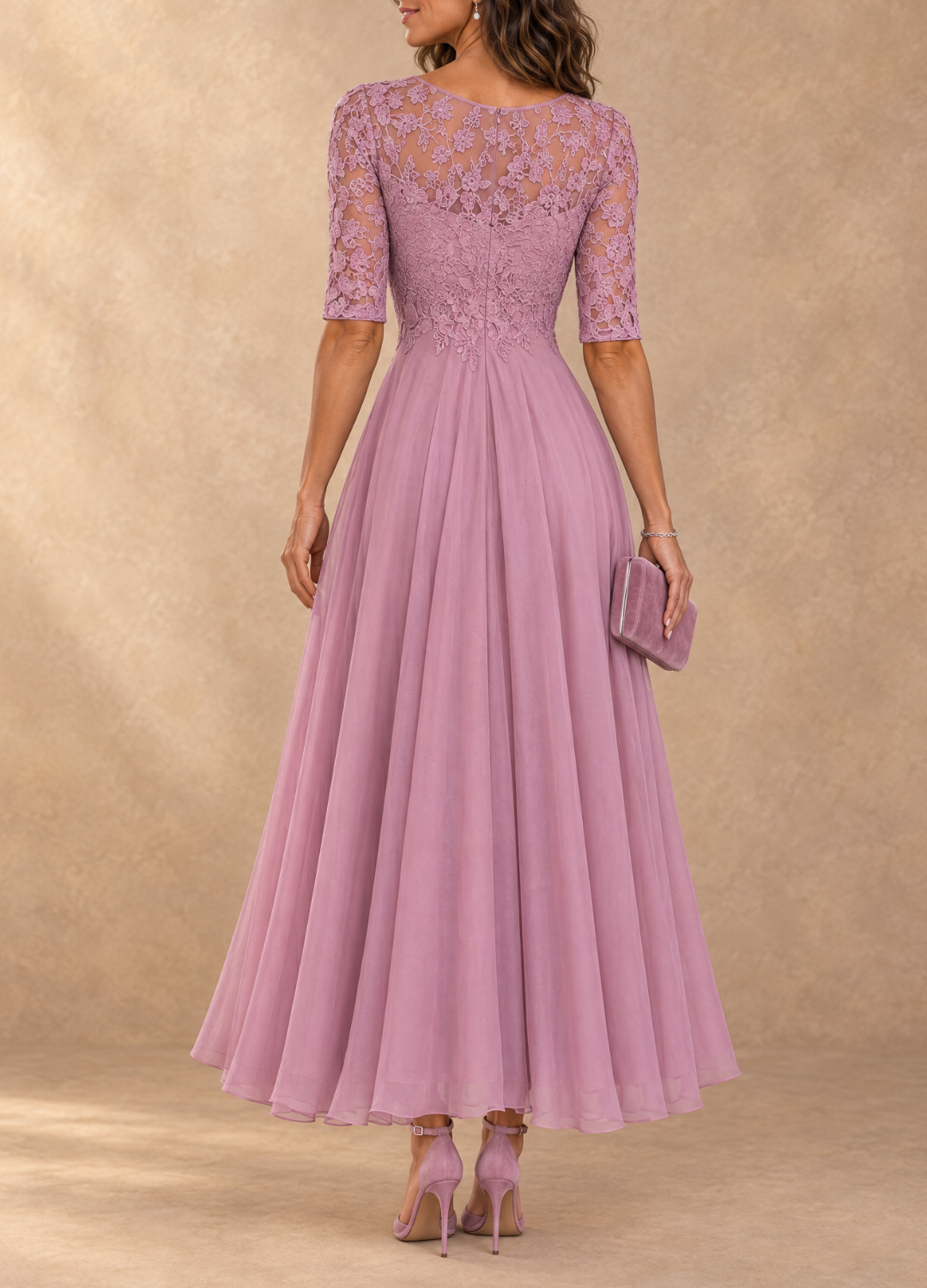 Abella | Robe en dentelle et mousseline