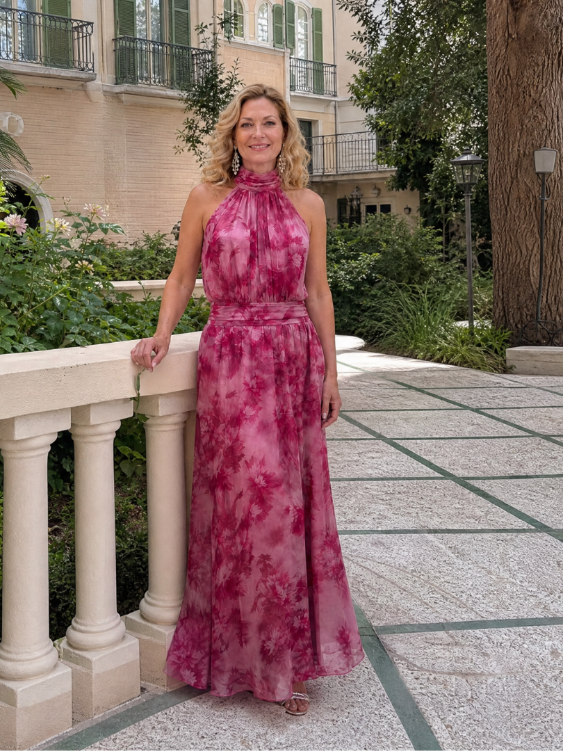 Robe Midi Douce à Col Halter AVIEN