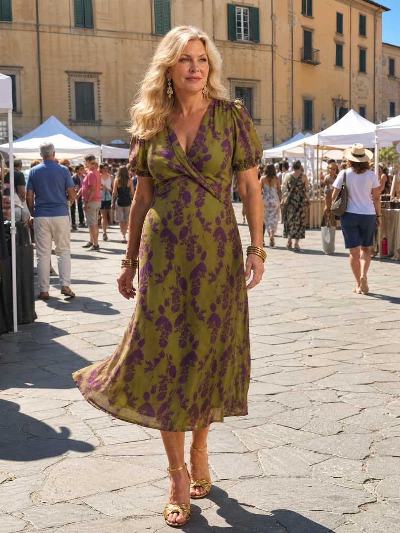 Robe Midi Décontractée Florale VIREL