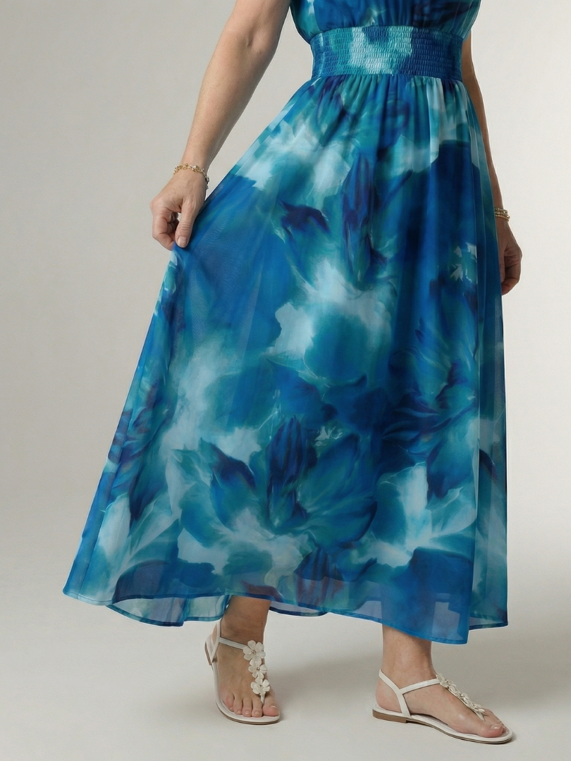 Robe Midi Froncée à Col Halter SYLIN