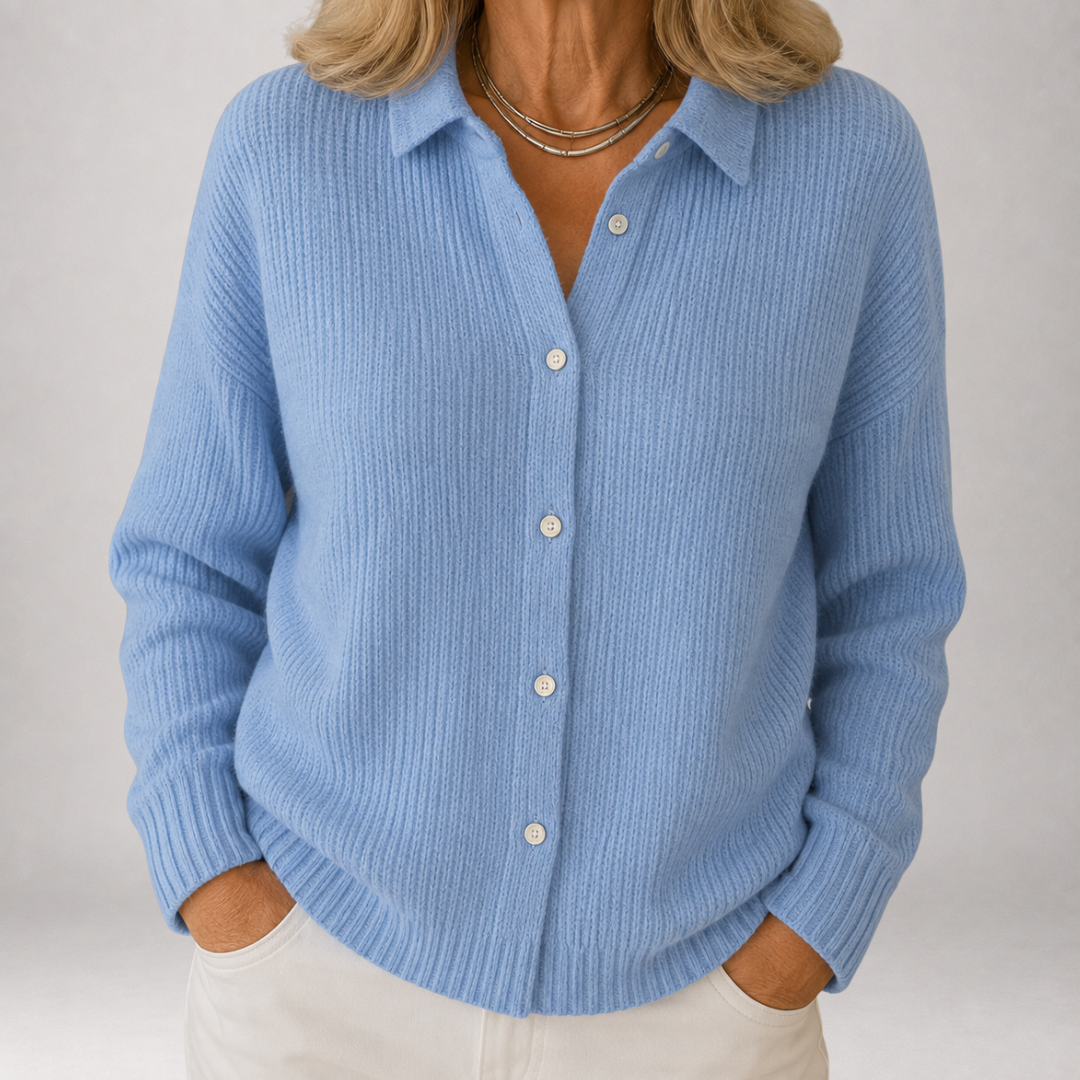 Junia™ | Cardigan en maille côtelée à col
