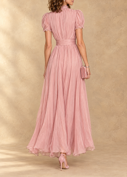 Elia | Robe longue froncée à encolure goutte