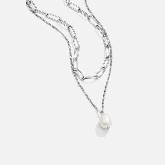 PERLA | Collier élégant à perles pendantes