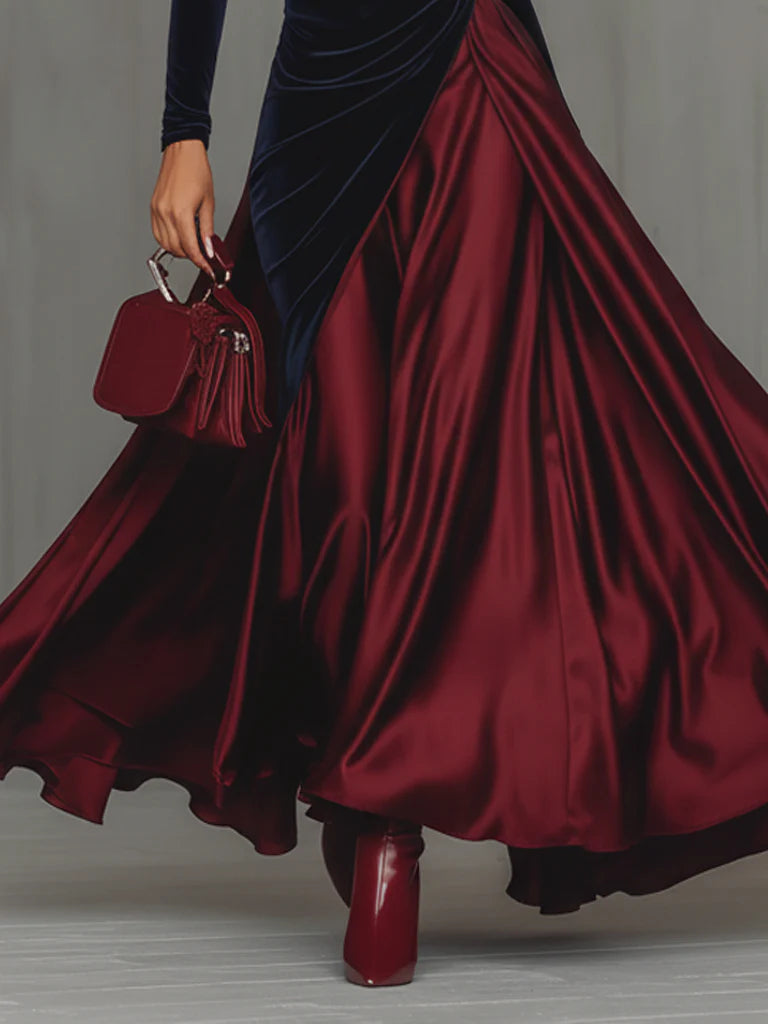 Lira | Robe longue bicolore