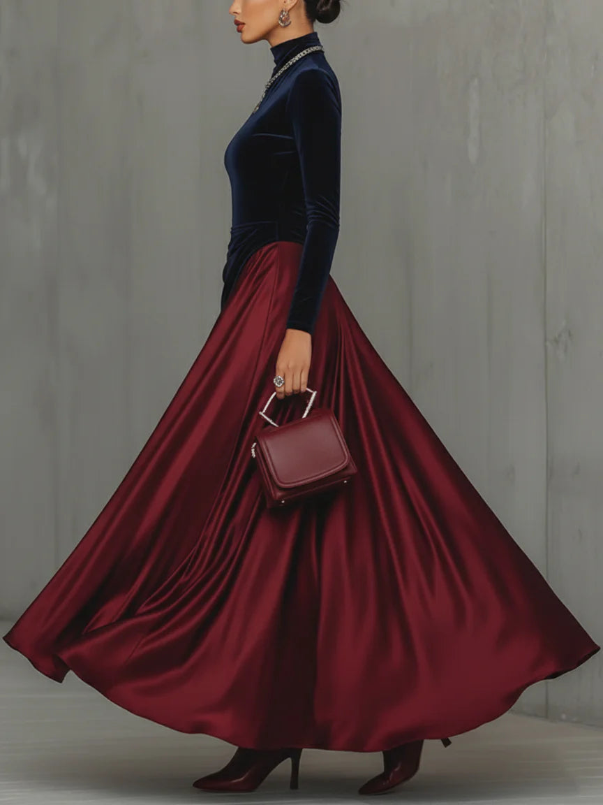 Lira | Robe longue bicolore