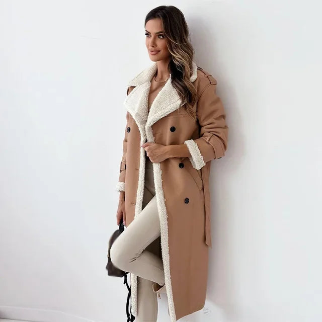 Trench-coat portefeuille ceinturé