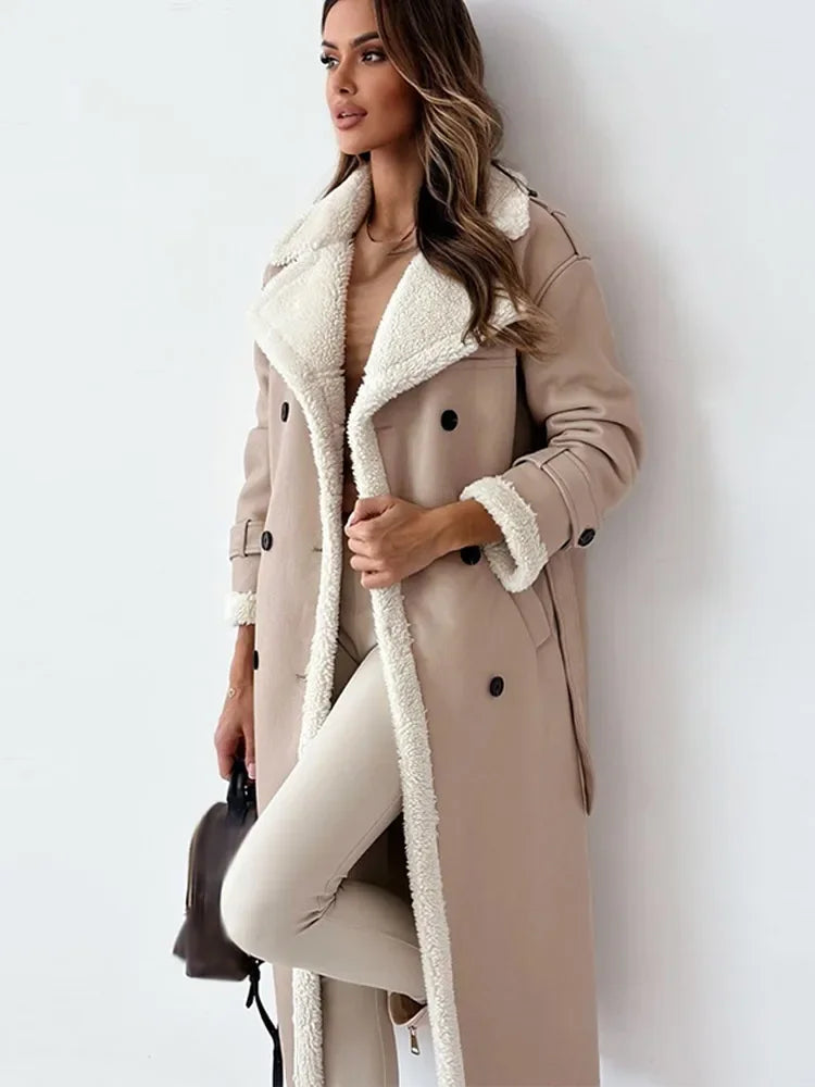 Trench-coat portefeuille ceinturé