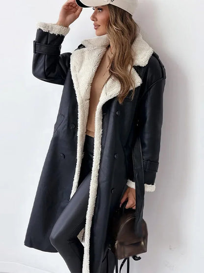 Trench-coat portefeuille ceinturé