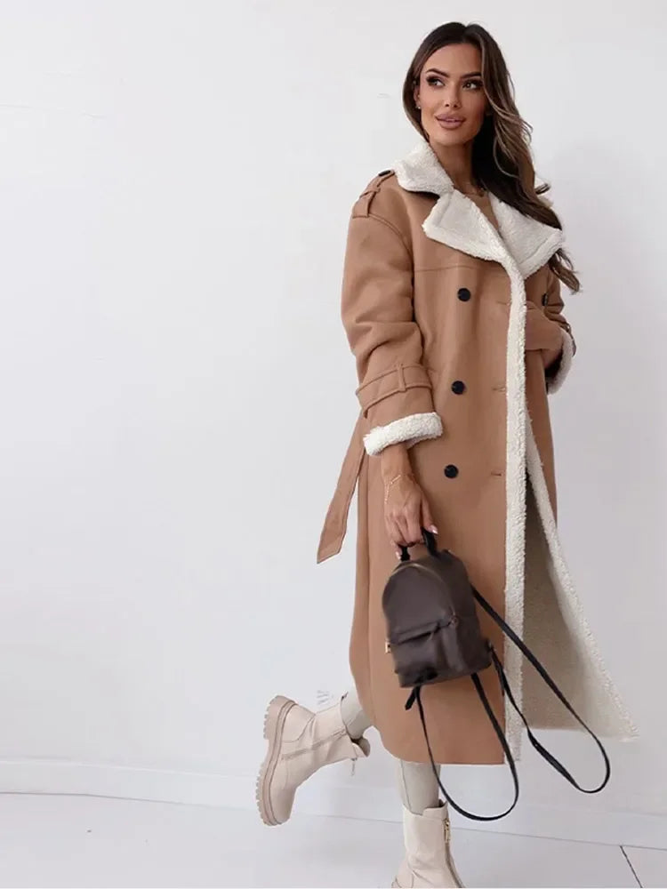 Trench-coat portefeuille ceinturé
