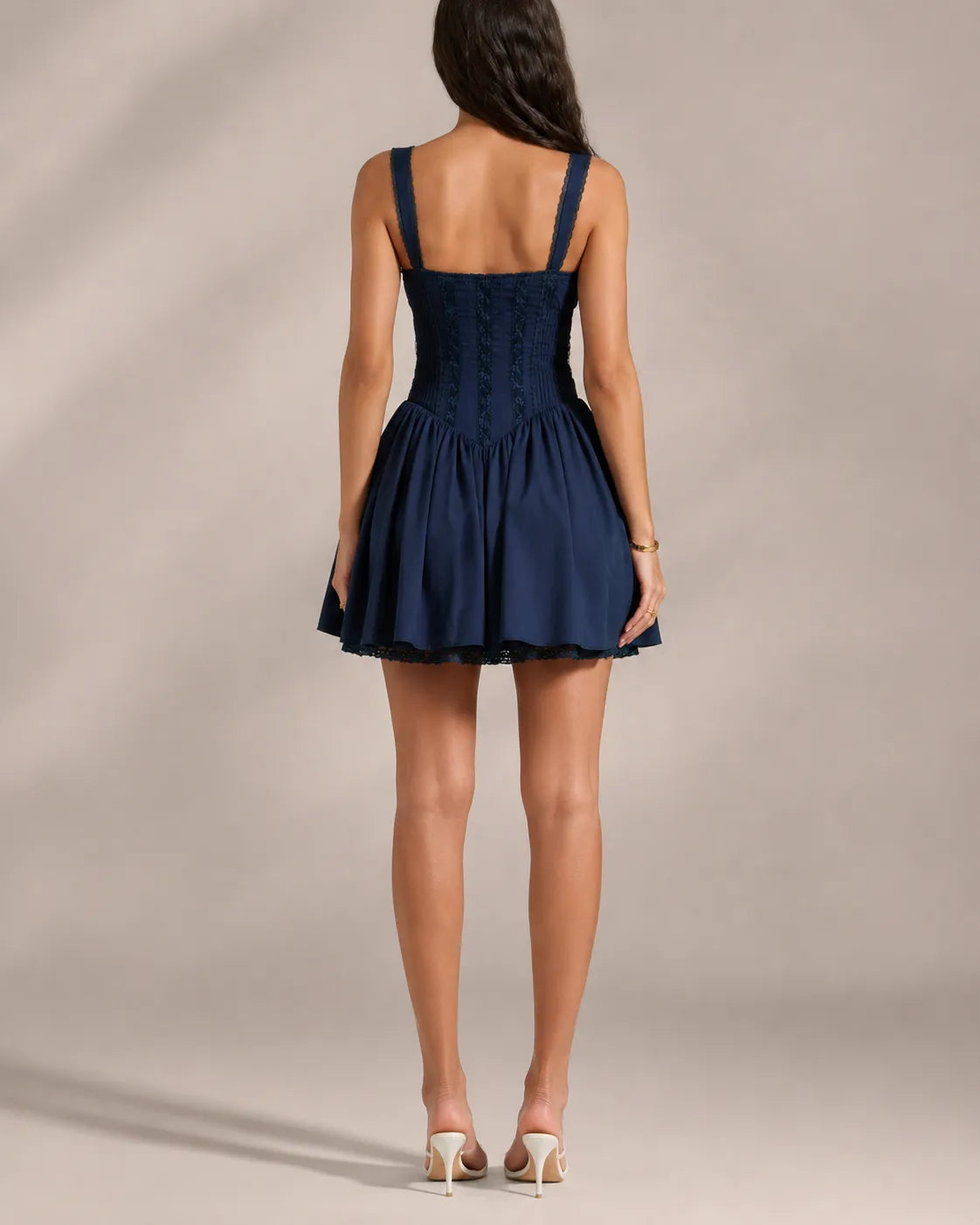 Elara | Robe courte corset à épaules dénudées