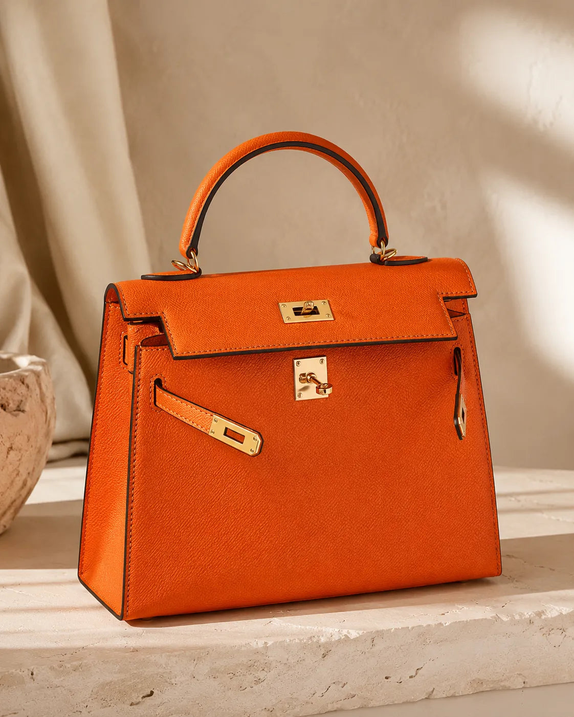 Celeste | Sac Structuré à Poignée Supérieure