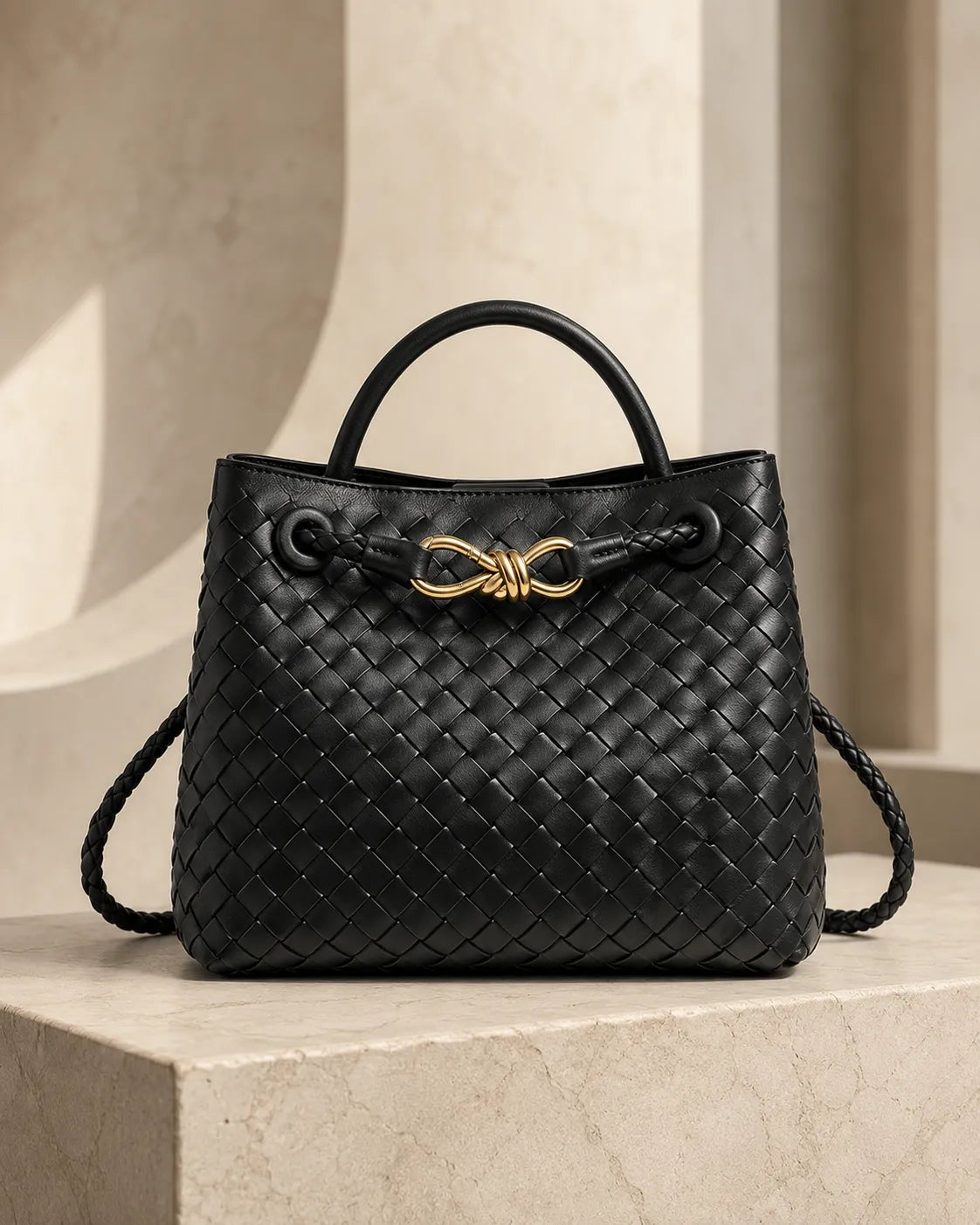 Valeria | Sac Tressé à Poignée Supérieure