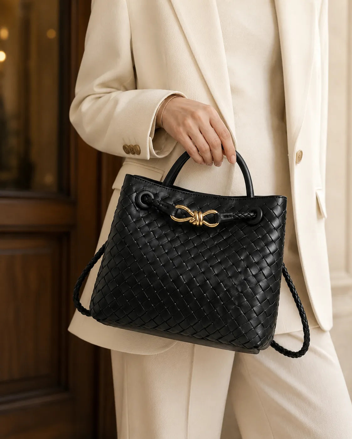 Valeria | Sac Tressé à Poignée Supérieure