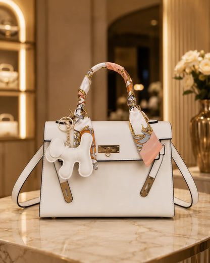 Celeste | Sac Structuré Élégant avec Foulard en Soie