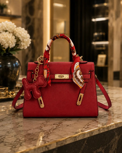 Celeste | Sac Structuré Élégant avec Foulard en Soie