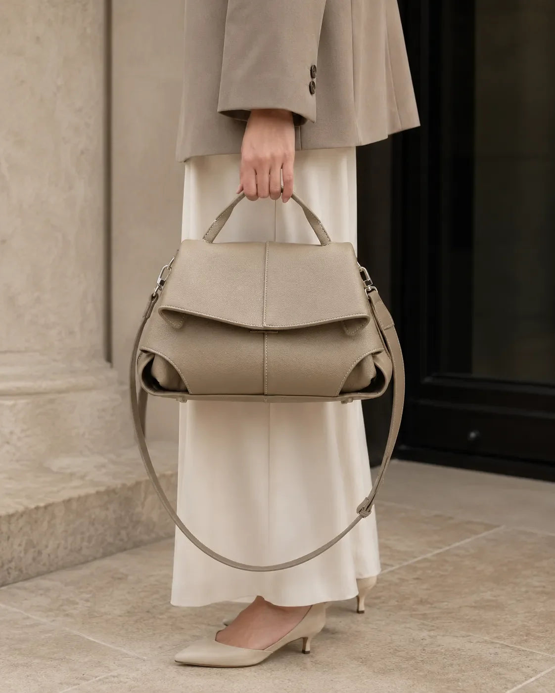 Vivienne | Sac Cartable à Pli Sculptural