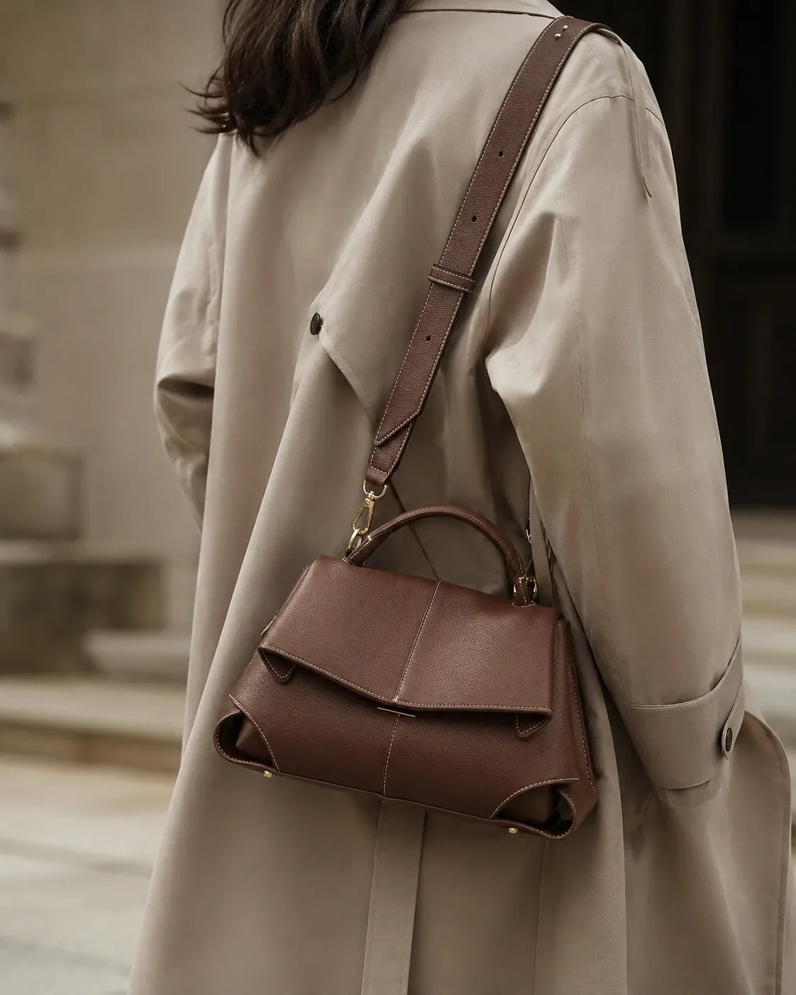 Vivienne | Sac Cartable à Pli Sculptural