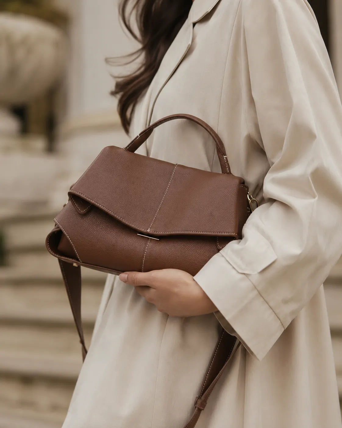 Vivienne | Sac Cartable à Pli Sculptural