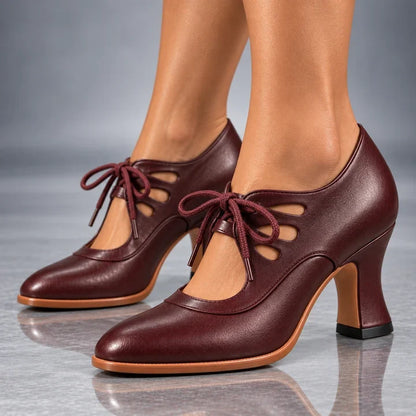 Escarpins Joséphine bordeaux portés