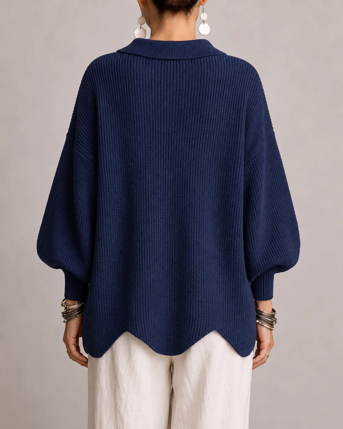 Elara | Cardigan oversize en maille à boutons