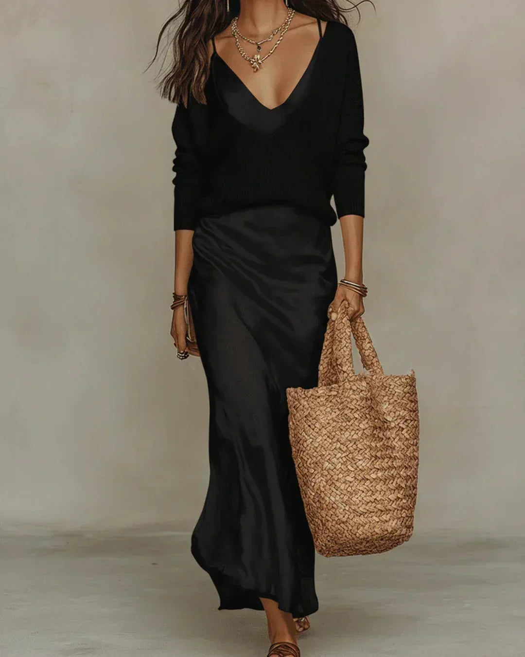 Ensemble Robe Nuisette et Pull DELMA