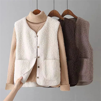 Gilet Cardigan Sans Manches Classique LALUNA