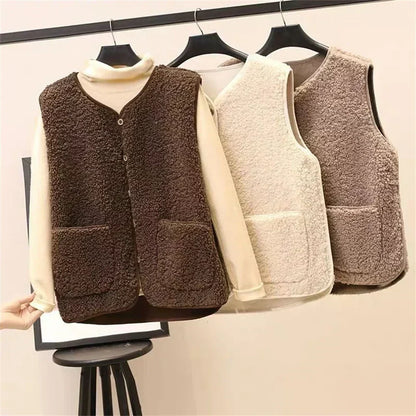 Gilet Cardigan Sans Manches Classique LALUNA