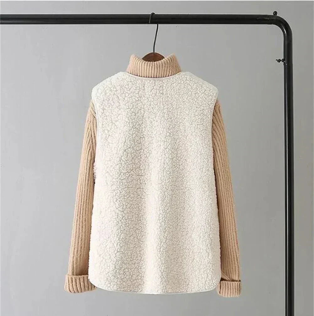Gilet Cardigan Sans Manches Classique LALUNA
