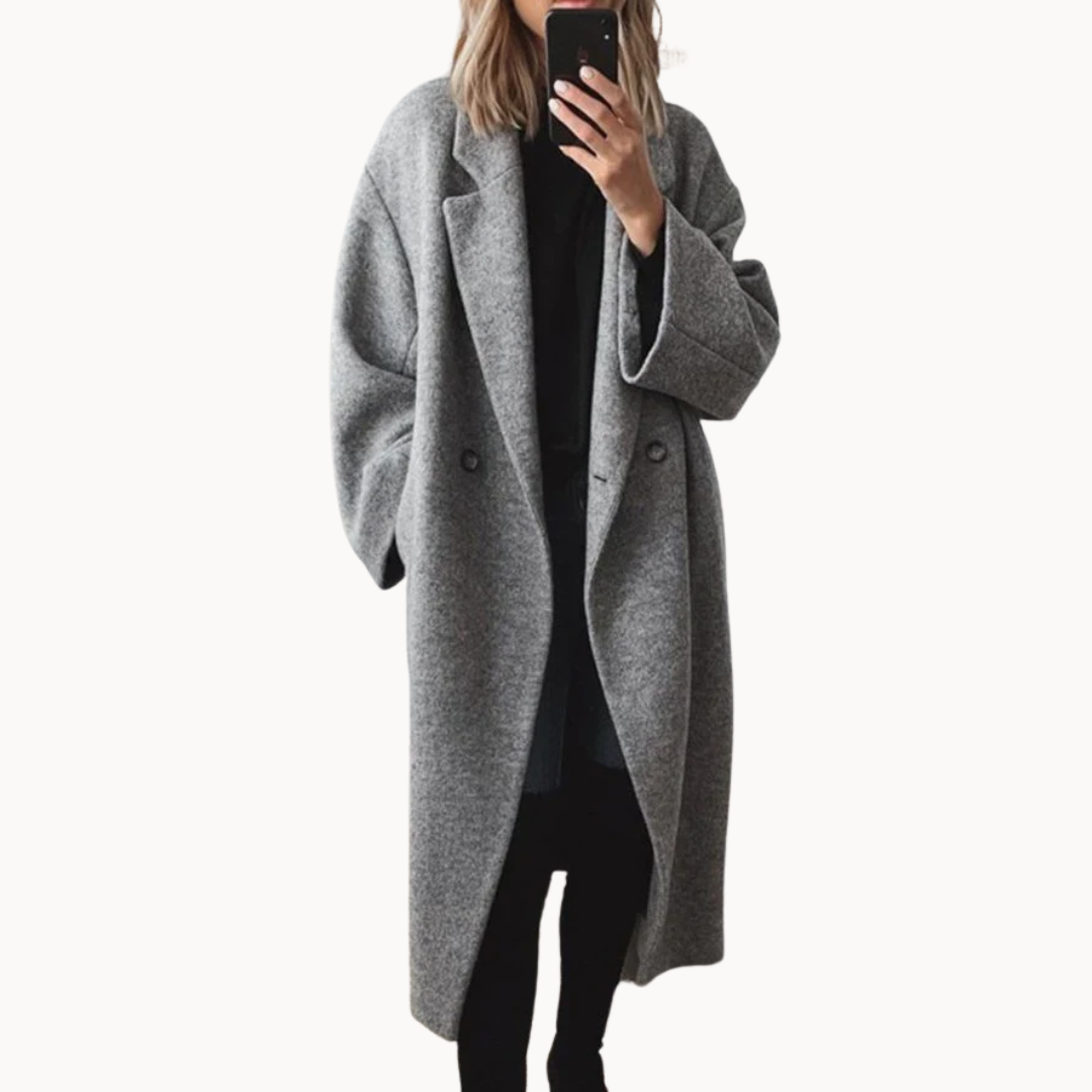 Trench-coat oversize croisé ceinturé