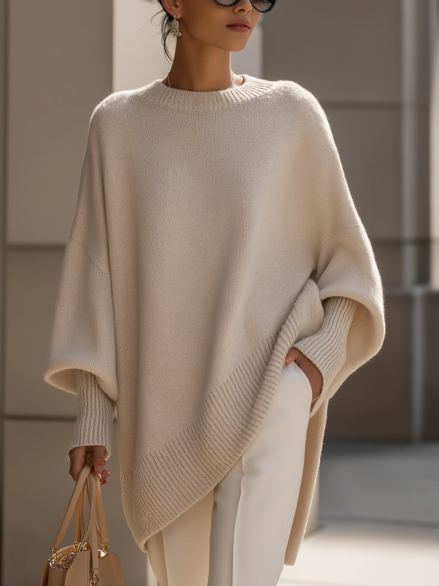 Isolde | Pull oversize à drapé en maille