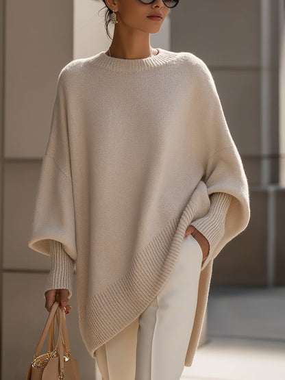 Isolde | Pull oversize à drapé en maille