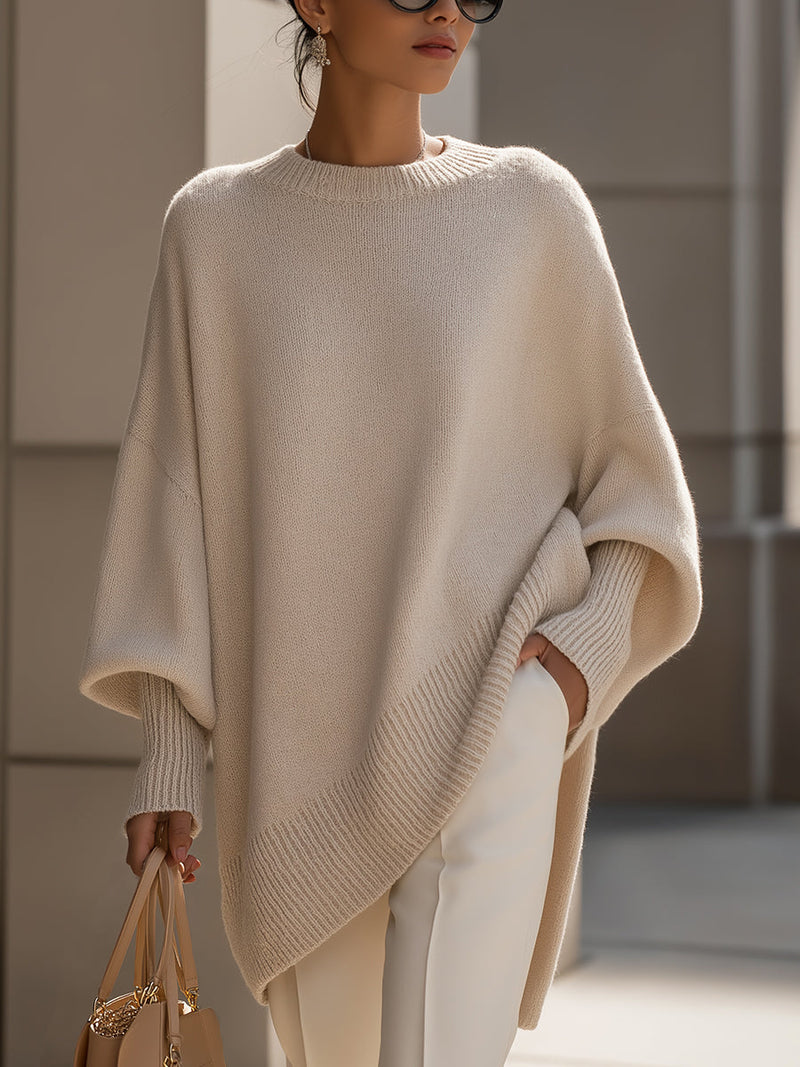 Isolde | Pull oversize à drapé en maille
