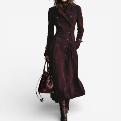Trench-coat croisé ceinturé longline